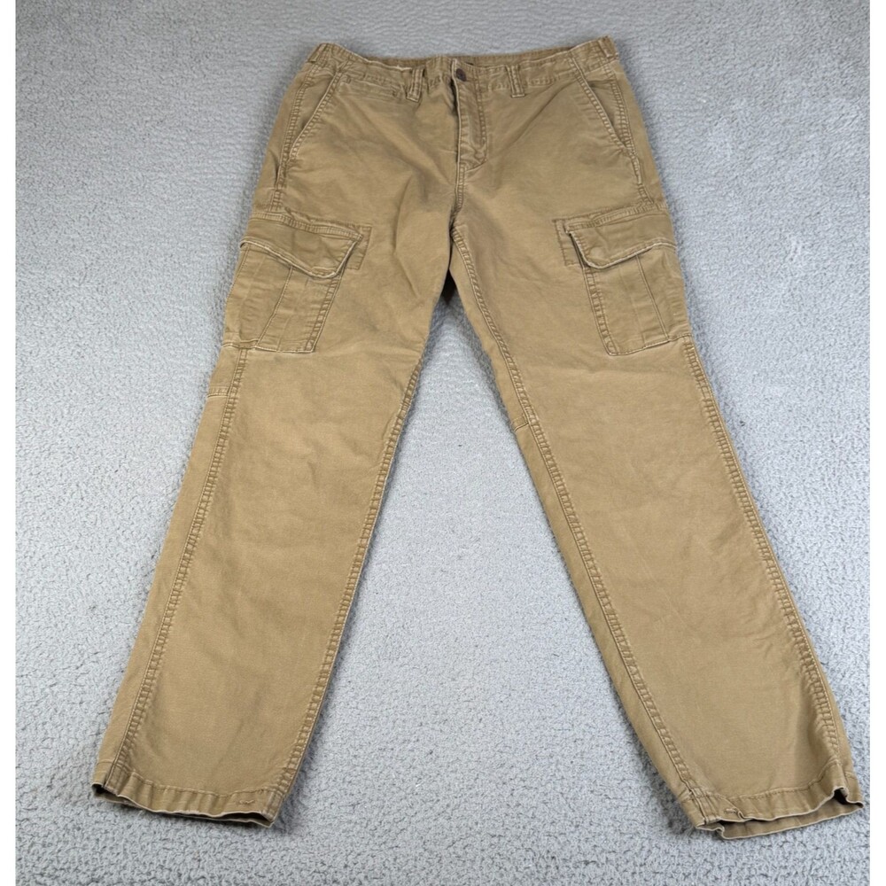 VINTAGE AMERICAN EAGLE Cargo Pant Men 32x34 Khaki Flex Utility Straight Workwear
